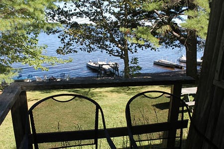 View of the lake from Cabin 6